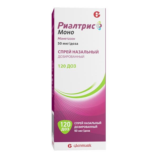 Риалтрис Моно, 50 мкг/доза, спрей назальный дозированный, 1 шт, 120 доз фото