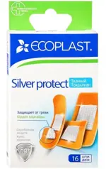 Ecoplast Silver protect набор, лейкопластырь бактерицидный, 16 шт, телесный, с ионами серебра фото