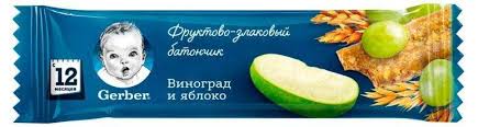 Gerber Doremi Батончик злаковый, 25 г, 1 шт, яблоко + виноград фото