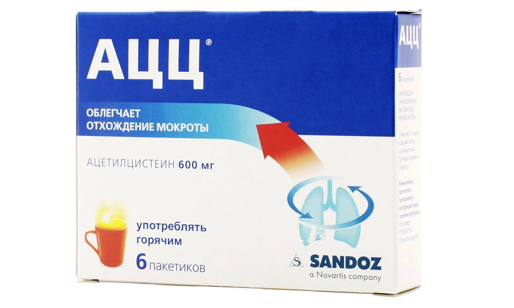 АЦЦ, 600 мг, порошок для приготовления раствора для приема внутрь, 3 г, 6 шт, мёд и лимон фото