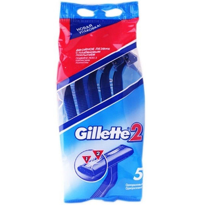 Gillette 2 Станки одноразовые, 5 шт. фото