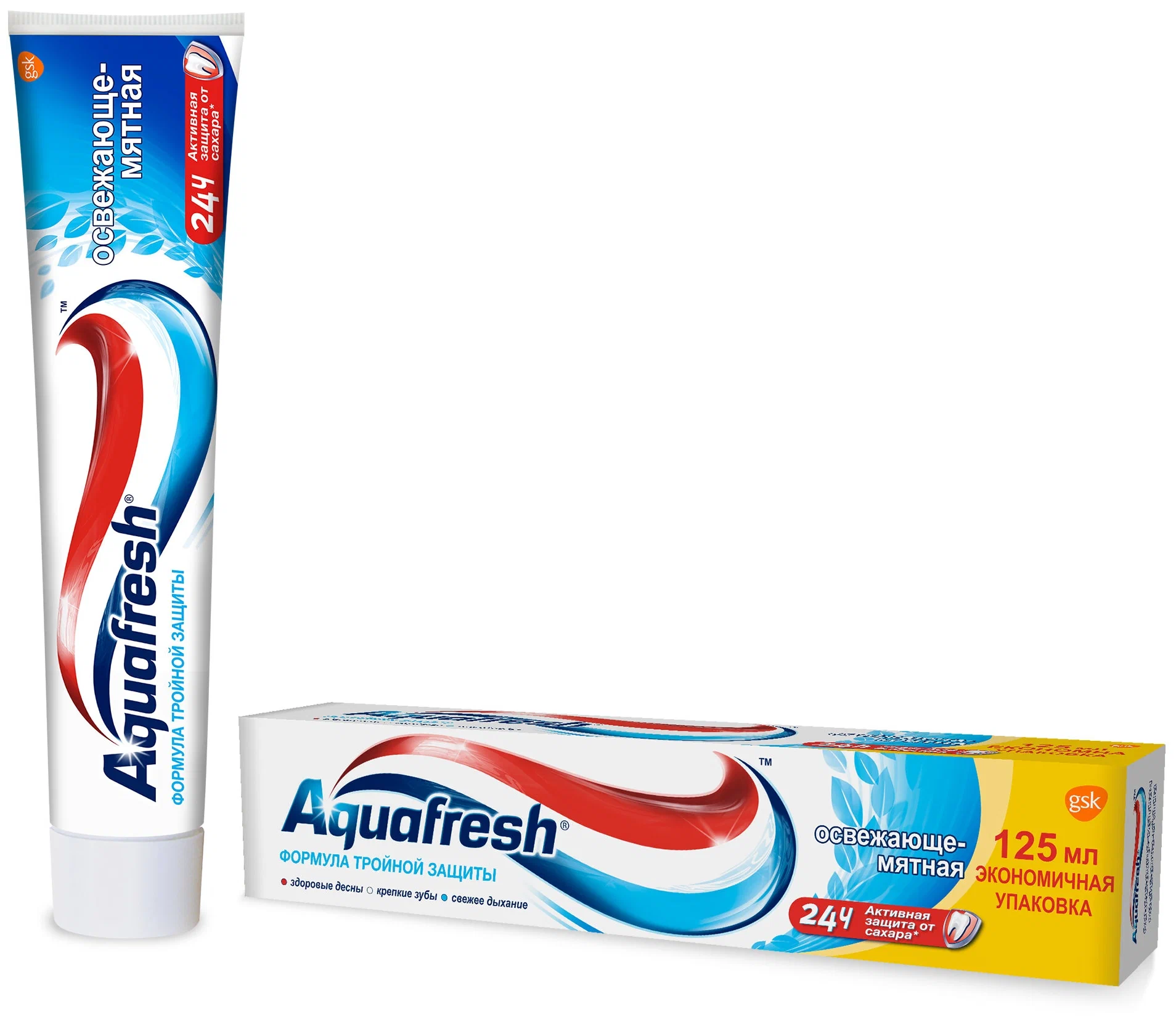 Aquafresh 3+ Зубная паста Освежающе-мятная, паста зубная, 125 мл, 1 шт, туба фото