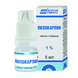 Пилокарпин, 1%, капли глазные, 5 мл, 1 шт. фото