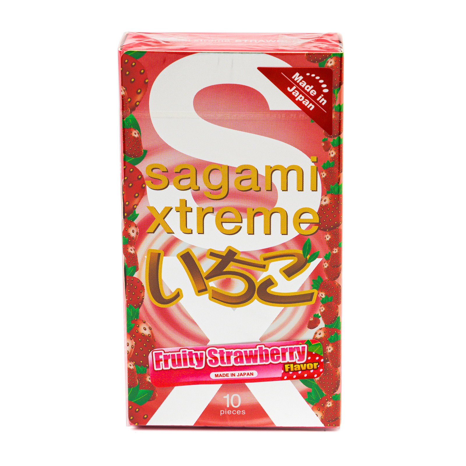 Sagami Xtreme Strawberry презервативы с ароматом клубники, презервативы, 10 шт. фото