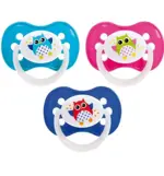 Canpol Owl Пустышка симметричная силиконовая, 1 шт, цвет в ассортименте, 0-6 мес, арт. 22/568 фото
