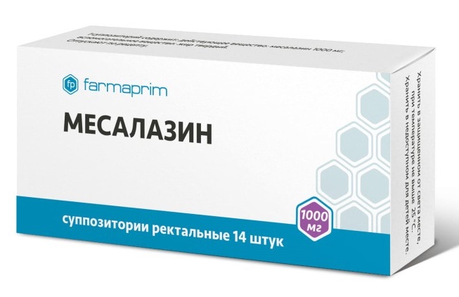 Месалазин, 1000 мг, суппозитории ректальные, 14 шт. фото