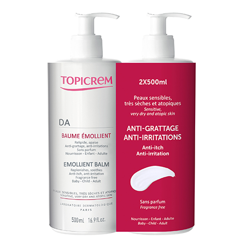 Topicrem DA protect бальзам липидовосстанавливающий, набор, 500 мл, 2 шт. фото