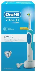 Oral-b Vitality 3D White Зубная щетка электрическая, щетка зубная, 1 шт, с зарядным устройством фото