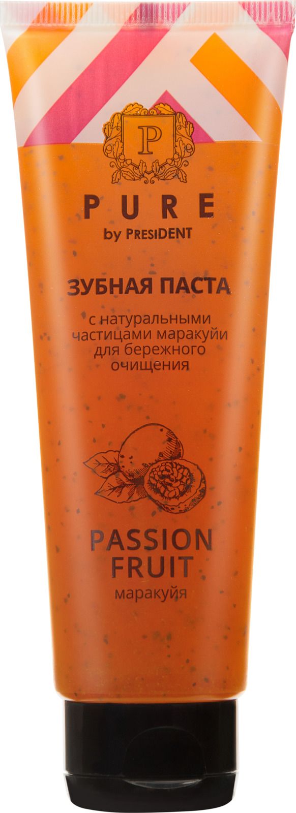 Pure by PresiDENT Зубная паста Маракуйя, паста зубная, 115 г, 1 шт, с фтором фото