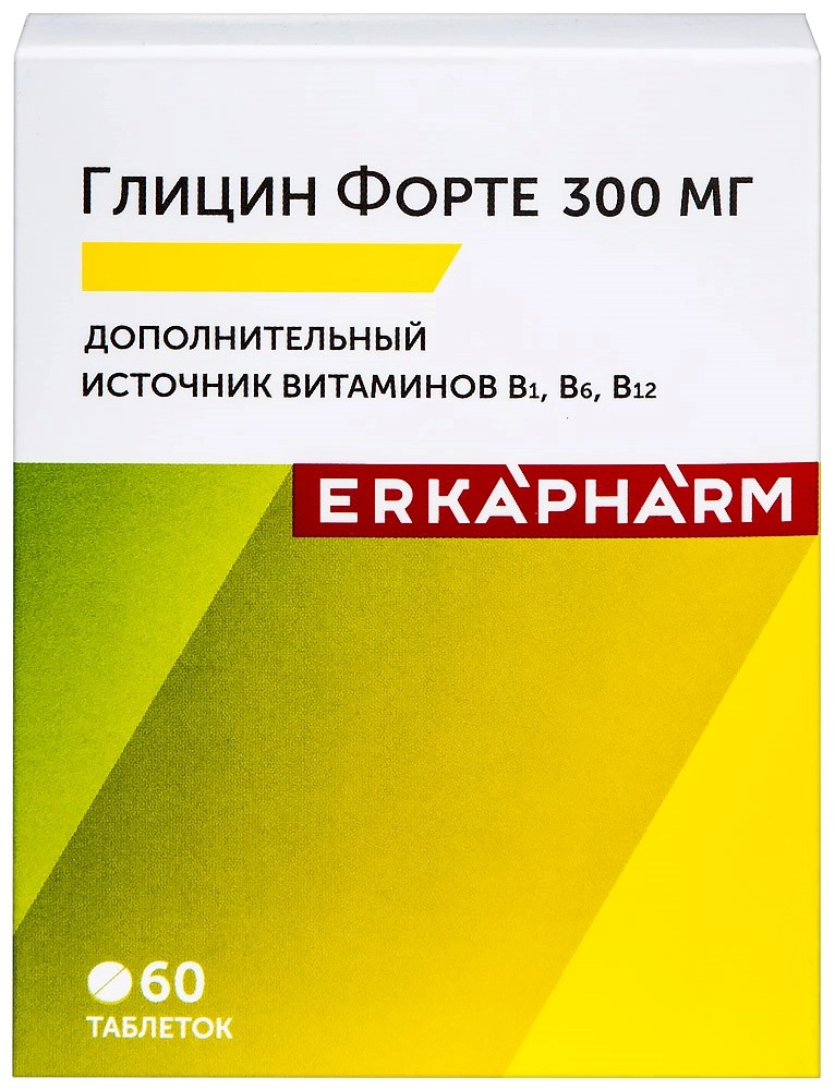 Erkapharm Глицин Форте, таблетки для рассасывания, 60 шт. фото