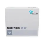 Тикагрелор, 90 мг, таблетки, покрытые пленочной оболочкой, 56 шт. фото