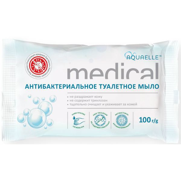 Акваэль Medical мыло антибактериальное Экстра, 100 г, 1 шт. фото