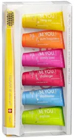 Curaprox Be You набор зубных паст 6 вкусов + зубная щетка для детей CS Smart, набор, 10 мл, 6 шт. фото