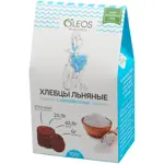 Oleos Хлебцы льняные, хлебцы, 100 г, 1 шт, с морской солью фото