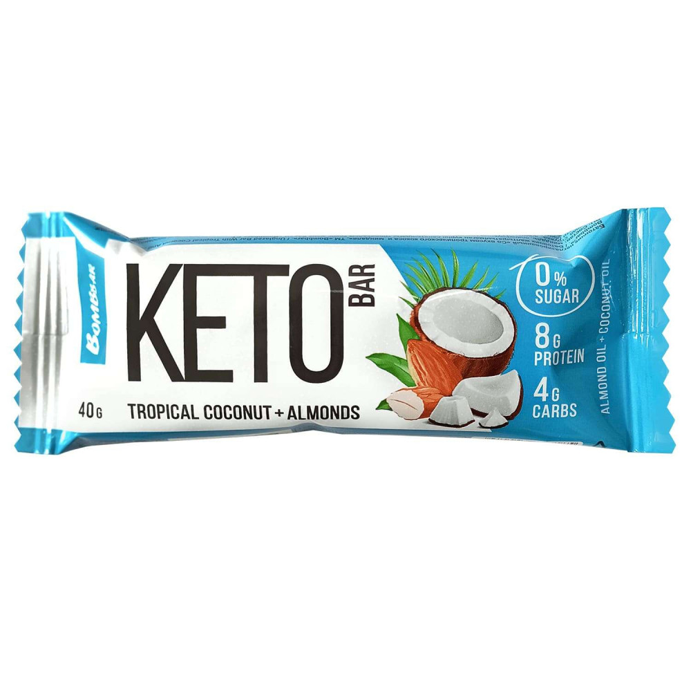 Bombbar Keto Батончик, батончик, 40 г, 1 шт, тропический кокос и миндаль фото