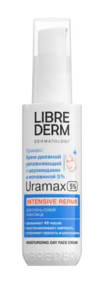 Librederm Uramax крем дневной увлажняющий с церамидами и мочевиной 5%, крем для лица, 50 мл, 1 шт. фото