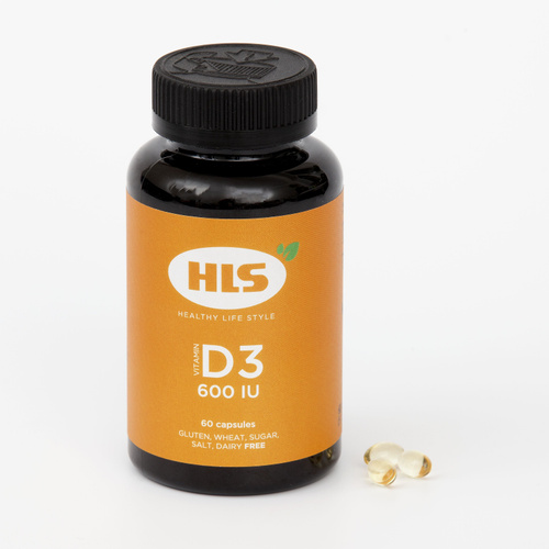 HLS Витамин Д3, 600 МЕ, капсулы, 60 шт. фото