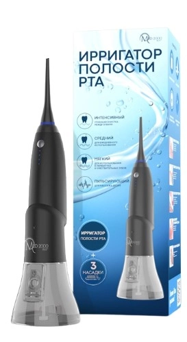 Ирригатор полости рта Med-2000 RUS AG-707, ирригатор портативный, 1 шт, черный фото