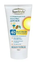 Sun style молочко солнцезащитное детское, молочко, 100 мл, 1 шт, SPF 40 фото