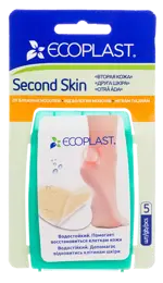 Ecoplast Second skin Пластырь гидроколлоидный, 4.4 см х 6.9 см, 5 шт, от влажных мозолей фото