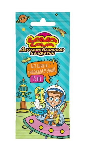 Lava Lava Салфетки влажные детские, салфетки влажные, 15 шт, без спирта фото