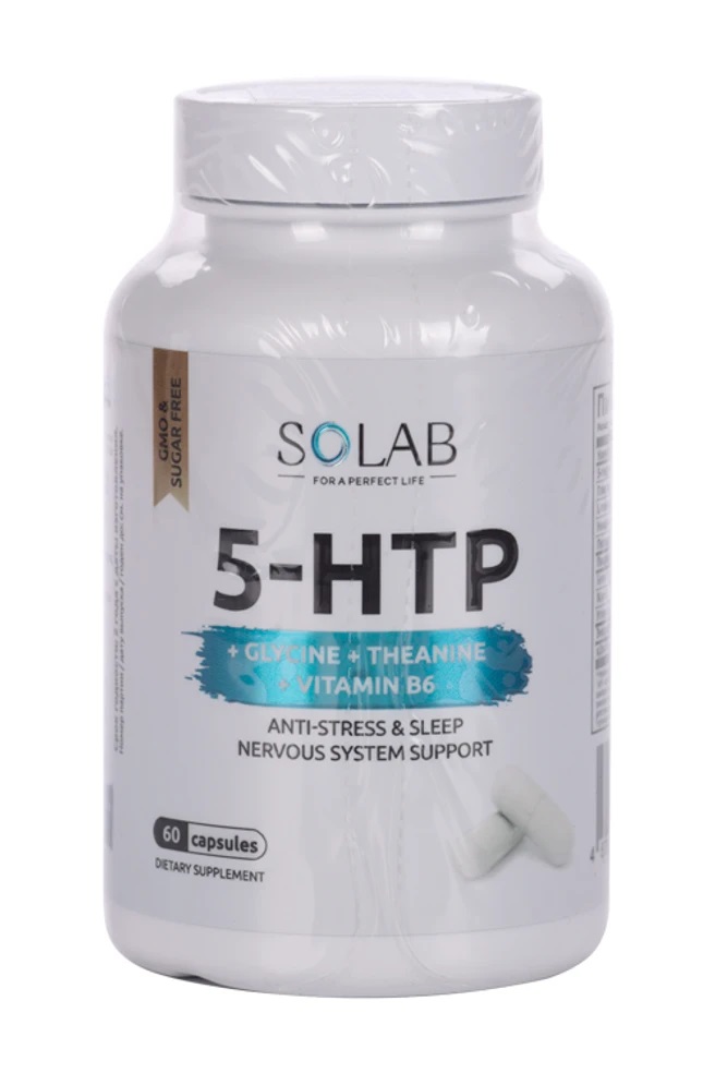 Solab 5-НТР с глицином L-теанином и витаминами группы, капсулы, 60 шт. фото