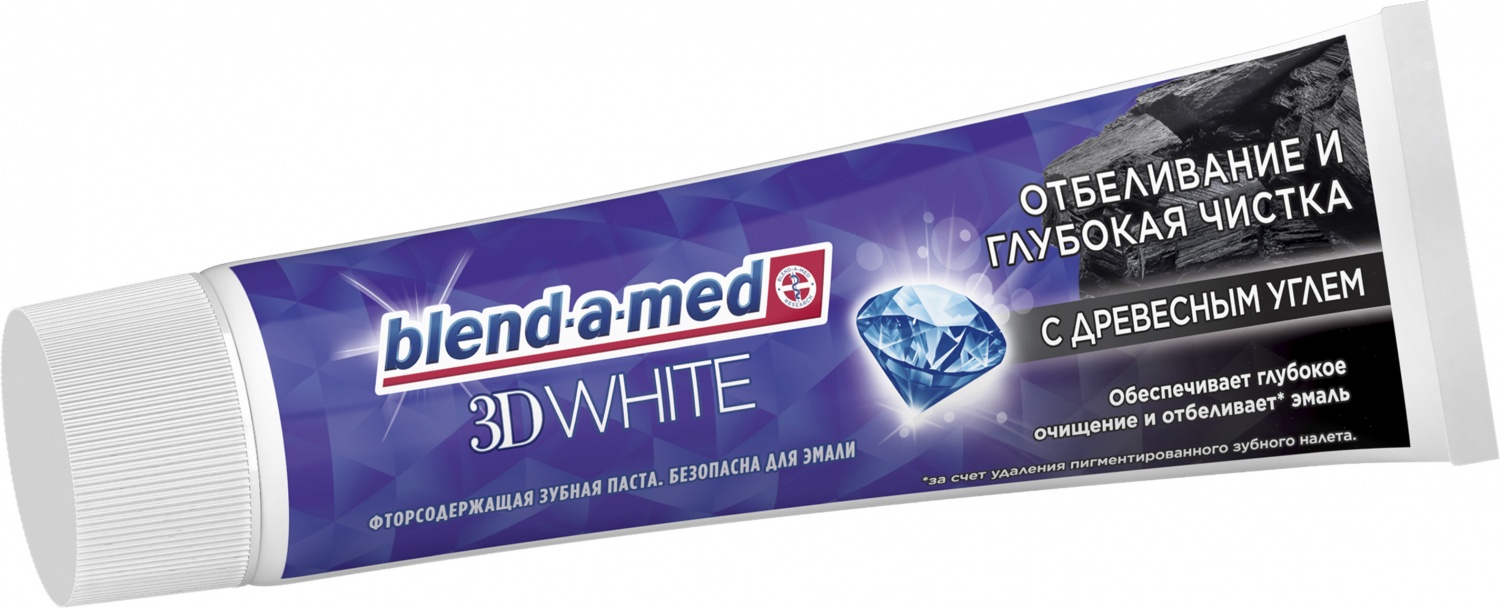 Blend-a-Med 3D White Зубная паста Глубокая чистка, 100 мл, 1 шт, древесный уголь фото
