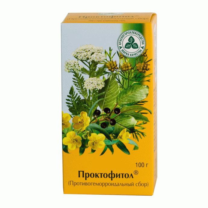 Проктофитол (Противогеморроидальный сбор), сбор растительный-сырье измельченное, 100 г, 1 шт. фото