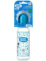 Мама Тама Бутылочка классика с силиконовой соской, 250 мл, 1 шт, средний поток, для детей с 3 месяцев, узкое горло, арт. МТ/002 фото