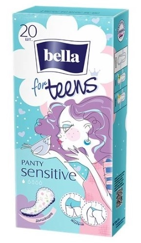 Bella panty for teens sensitive Прокладки ежедневные, прокладки ежедневные, 20 шт. фото