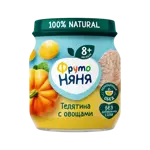 Фрутоняня детское пюре, 8+ мес, пюре, 100 г, 1 шт, телятина + овощи фото 1