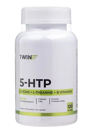 1WIN 5-HTP с глицином, L-теанином и витаминами группы B, капсулы, 120 шт. фото