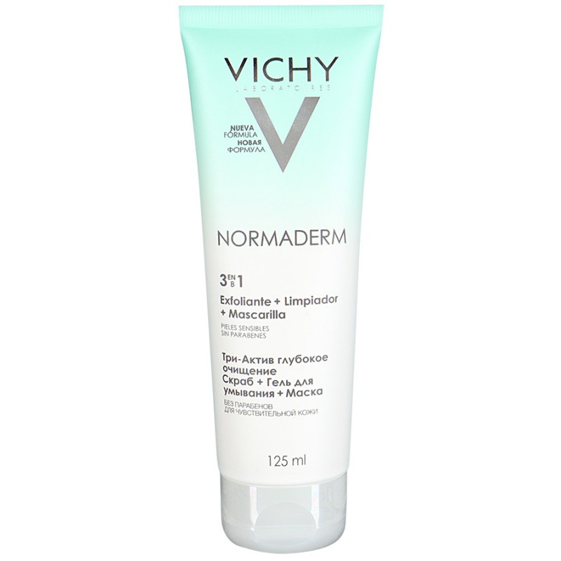 Vichy Normaderm очищающее средство 3 В 1, гель, 125 мл, 1 шт. фото