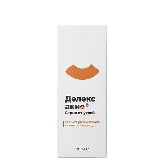 Делекс-Акне Форте гель от угрей, гель для наружного применения, 20 мл, 1 шт. фото