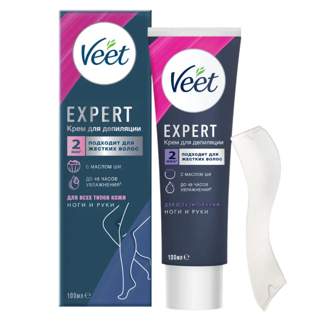 Veet Expert крем для депиляции для всех типов кожи, крем, 100 мл, 1 шт. фото