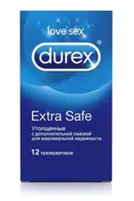 Durex Extra Safe, презервативы, 12 шт, гладкие, утолщенные фото
