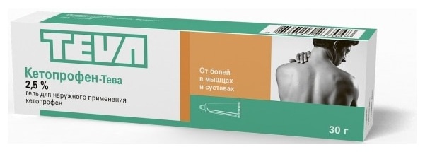 Кетопрофен-Тева, 2.5%, гель для наружного применения, 30 г, 1 шт. фото