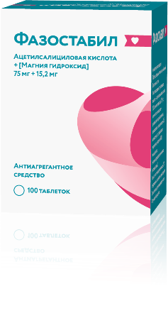 Фазостабил, 75 мг+15.2 мг, таблетки, покрытые пленочной оболочкой, 100 шт. фото