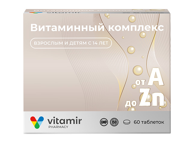 Витамир Витаминный Комплекс от А до Zn, таблетки, 60 шт. фото