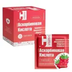 Аскорбиновая кислота, порошок, 2.5 г, 10 шт, малина фото 