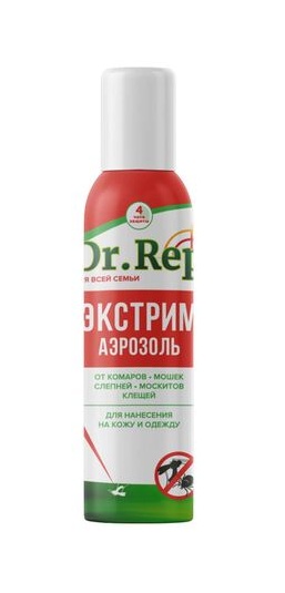 Dr.Rep Аэрозоль специальный от клещей, комаров, мокрецов, москитов, мошек, слепней, блох, аэрозоль для наружного применения, 150 мл, 1 шт. фото