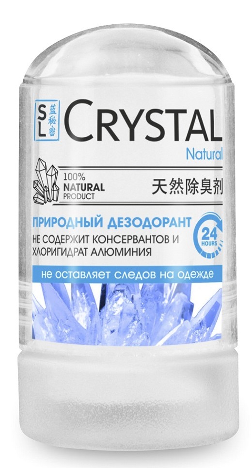 Secrets Lan Дезодорант минеральный Crystal, дезодорант-стик, 60 г, 1 шт, без запаха фото