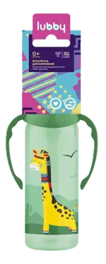 Lubby Бутылочка с латексной соской веселые животные, 0+ мес, 250 мл, 1 шт, арт. 11389 фото