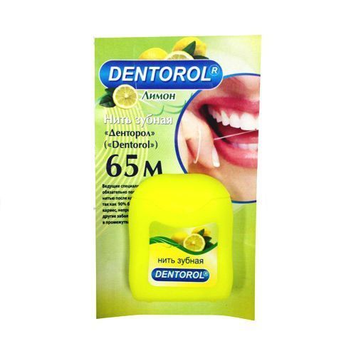 Dentorol нить зубная, 65 м, нить зубная, 1 шт, лимон фото