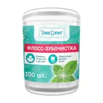 Timedent флосс-зубочистки, 100 шт, с мятой фото 2