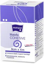 Matopat Matofix Cohesive Бинт фиксирующий, 8 см х 4 м, бинт фиксирующий самоприлипающий, 1 шт. фото