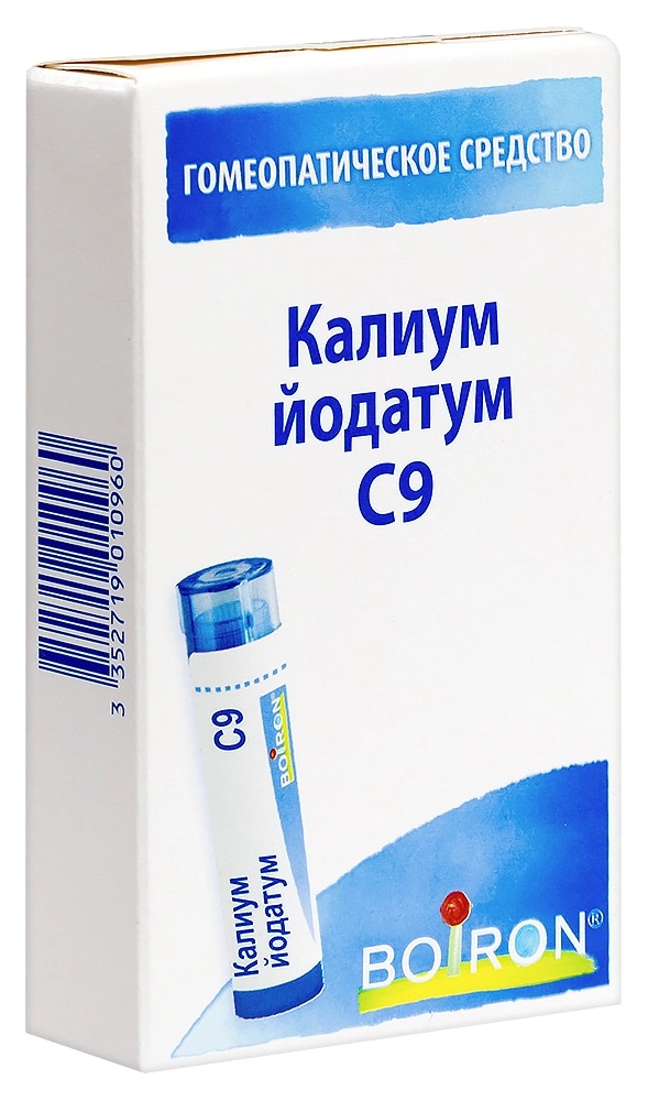 Калиум йодатум С9, гранулы гомеопатические, 4 г, 1 шт. фото