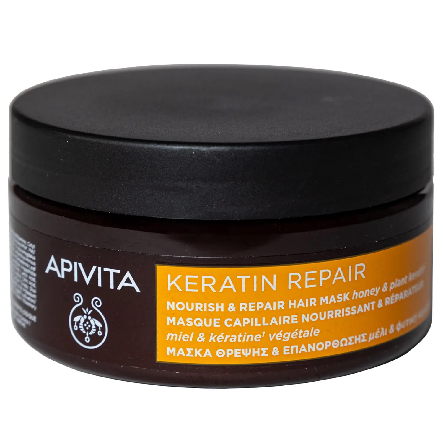 Apivita питательная и восстанавливающая маска для волос с кератином и медом, маска, 200 мл, 1 шт. фото