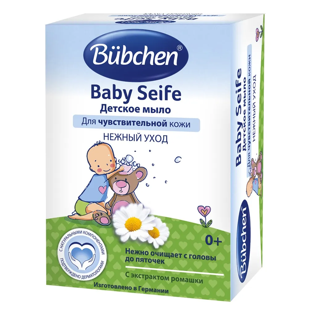 Bubchen, мыло детское, 125 г, 1 шт, ромашка фото