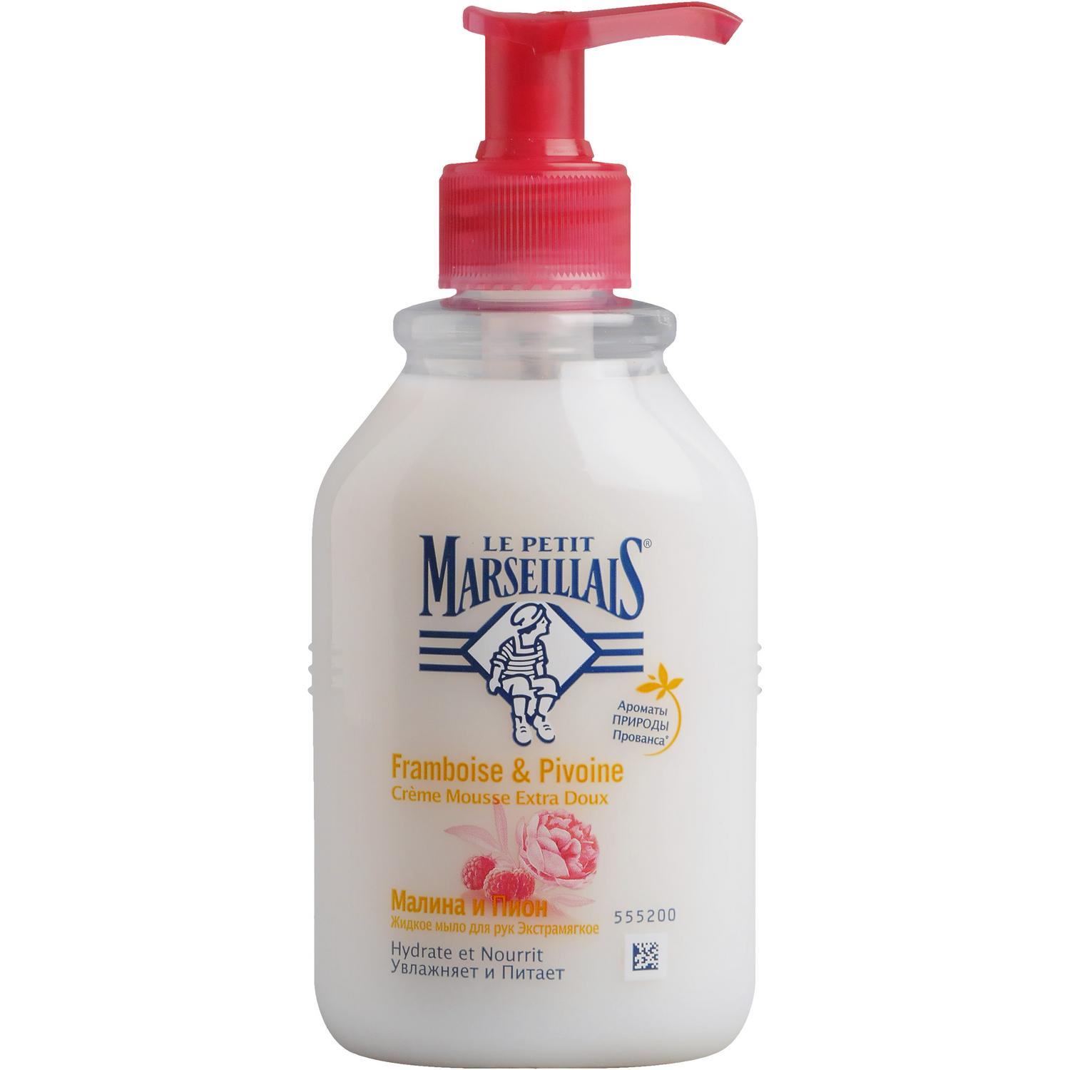 Le Petit Marseillais Мыло жидкое малина и пион, мыло жидкое, 300 мл, 1 шт. фото